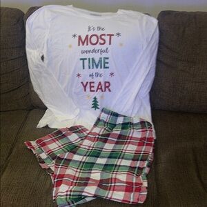 NEW Women’s Christmas Pajama Set “It’s The Most Wonderful Time of The Year” XL